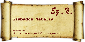 Szabados Natália névjegykártya