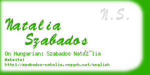 natalia szabados business card